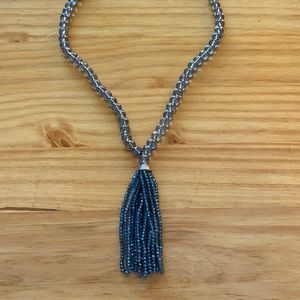 Long Beaded Tassel Necklace NWOTS